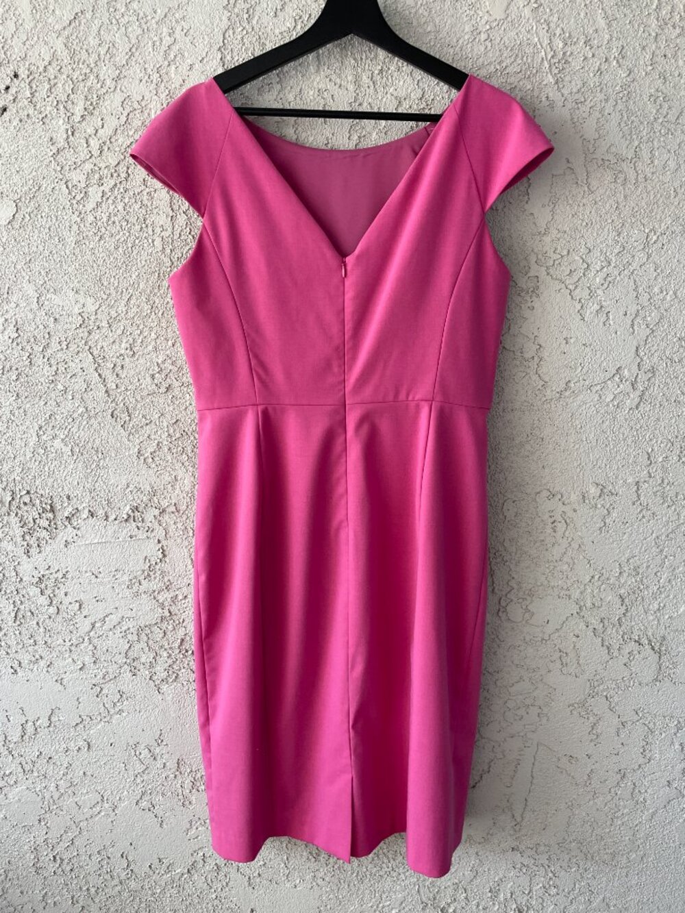 Banana Republic Pink Midi Sheath Dress 14 Spring Wedding Guest Cocktail Party - Picture 2 of 12